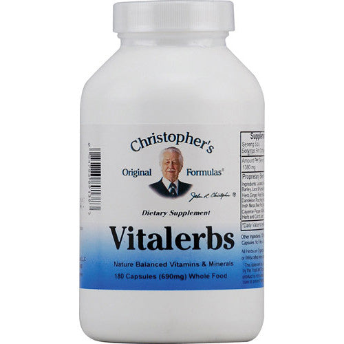 Dr. Christophers Vitalerbs Nature Balanced Vitamins And Minerals 675 Mg Capsules, 180 Ea